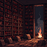 The archive after a raid.